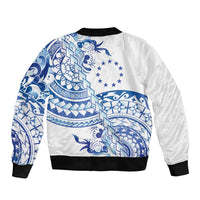 Pohnpei Liberation Day Bomber Jacket Polynesian Floral Tattoo - Polynesian Pride