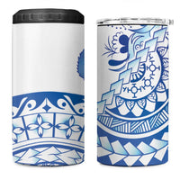 Pohnpei Liberation Day 4 in 1 Can Cooler Tumbler Polynesian Floral Tattoo - Polynesian Pride