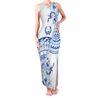 Pohnpei Liberation Day Family Matching Tank Maxi Dress and Hawaiian Shirt Polynesian Floral Tattoo - Polynesian Pride