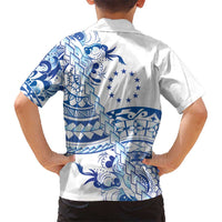 Pohnpei Liberation Day Kid Hawaiian Shirt Polynesian Floral Tattoo - Polynesian Pride