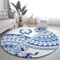 Pohnpei Liberation Day Round Carpet Polynesian Floral Tattoo - Polynesian Pride