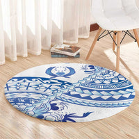 Pohnpei Liberation Day Round Carpet Polynesian Floral Tattoo - Polynesian Pride