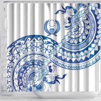 Pohnpei Liberation Day Shower Curtain Polynesian Floral Tattoo - Polynesian Pride
