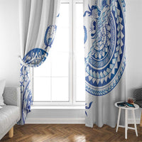 Pohnpei Liberation Day Window Curtain Polynesian Floral Tattoo - Polynesian Pride