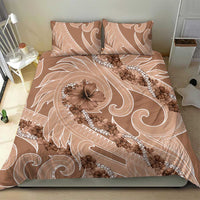 Hawaii Brown Hibiscus Pikake Lei Bedding Set - Polynesian Pride