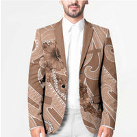 Hawaii Brown Hibiscus Pikake Lei Blazer - Polynesian Pride