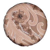 Hawaii Brown Hibiscus Pikake Lei Spare Tire Cover - Polynesian Pride