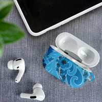 Hawaii Blue Hibiscus Pikake Lei AirPods Case - Polynesian Pride