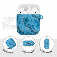 Hawaii Blue Hibiscus Pikake Lei AirPods Case - Polynesian Pride