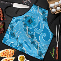 Hawaii Blue Hibiscus Pikake Lei Apron - Polynesian Pride