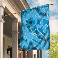 Hawaii Blue Hibiscus Pikake Lei Garden Flag - Polynesian Pride