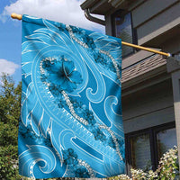 Hawaii Blue Hibiscus Pikake Lei Garden Flag - Polynesian Pride