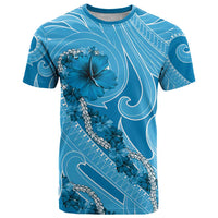 Hawaii Blue Hibiscus Pikake Lei T Shirt - Polynesian Pride