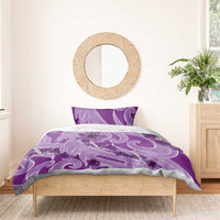 Hawaii Violet Hibiscus Pikake Lei Bedding Set - Polynesian Pride