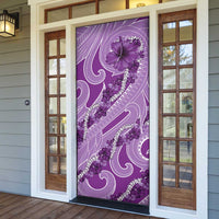 Hawaii Violet Hibiscus Pikake Lei Door Cover - Polynesian Pride