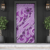 Hawaii Violet Hibiscus Pikake Lei Door Cover - Polynesian Pride