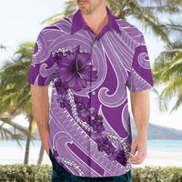 Hawaii Violet Hibiscus Pikake Lei Hawaiian Shirt - Polynesian Pride