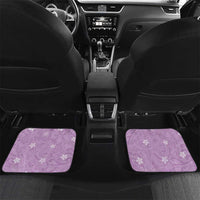 Hawaii Tropical Flowers Car Mats Polynesian Tattoo Lavender