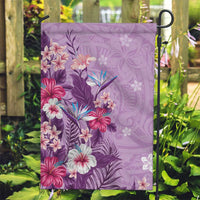 Hawaii Tropical Flowers Garden Flag Polynesian Tattoo Lavender