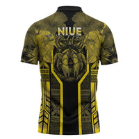 Niue The Rock Zipper Polo Shirt The Island Of The Uga - Polynesian Pride