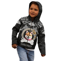 Personalized Shiba Inu Dog Kid Hoodie With Polynesian Heart Name Tags LT05 - Polynesian Pride