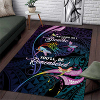 Polynesia Memorial Area Rug Always Remembered Dragonfly Polynesian Style