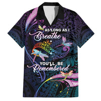 Personalised Polynesia Memorial Family Matching Long Sleeve Bodycon Dress and Hawaiian Shirt Always Remembered Dragonfly Polynesian Style LT05 Dad's Shirt - Short Sleeve Colorful - Polynesian Pride