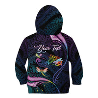 Personalised Polynesia Memorial Kid Hoodie Always Remembered Dragonfly Polynesian Style