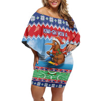 New Zealand Christmas Family Matching Off Shoulder Short Dress and Hawaiian Shirt Funny Jet Ride Kiwi Xmas - Polynesian Pride
