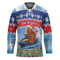 New Zealand Christmas Hockey Jersey Funny Jet Ride Kiwi Xmas - Polynesian Pride