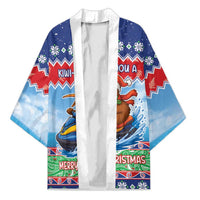New Zealand Christmas Kimono Funny Jet Ride Kiwi Xmas - Polynesian Pride
