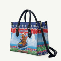 New Zealand Christmas Leather Bag Funny Jet Ride Kiwi Xmas - Polynesian Pride