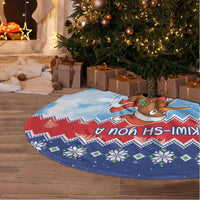 New Zealand Christmas Tree Skirt Funny Jet Ride Kiwi Xmas - Polynesian Pride