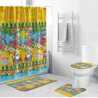 Hawaii Christmas Bathroom Set Mele Kalikimaka Tropical Vibes - Polynesian Pride
