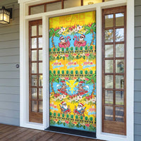 Hawaii Christmas Door Cover Mele Kalikimaka Tropical Vibes - Polynesian Pride