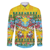 Hawaii Christmas Family Matching Long Sleeve Bodycon Dress and Hawaiian Shirt Mele Kalikimaka Tropical Vibes - Polynesian Pride