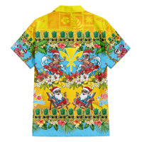 Hawaii Christmas Family Matching Off The Shoulder Long Sleeve Dress and Hawaiian Shirt Mele Kalikimaka Tropical Vibes - Polynesian Pride