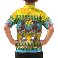 Hawaii Christmas Kid Hawaiian Shirt Mele Kalikimaka Tropical Vibes LT05 - Polynesian Pride
