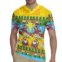 Hawaii Christmas Rugby Jersey Mele Kalikimaka Tropical Vibes - Polynesian Pride