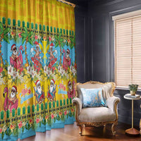 Hawaii Christmas Window Curtain Mele Kalikimaka Tropical Vibes - Polynesian Pride