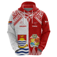 Personalised Tonga And Kiribati Hoodie Coat Of Arms Polynesian Pattern LT05 - Polynesian Pride