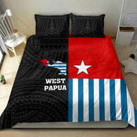 Personalised West Papua Bedding Set Polynesian Pattern With Coat Of Arms