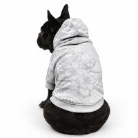 Samoa Siapo Pattern With White Hibiscus Pet Hoodie