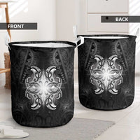 New Zealand Matariki Laundry Basket Maori Moko Black Galaxy