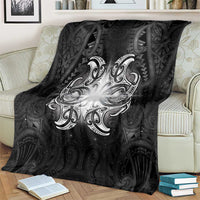 New Zealand Matariki Blanket Maori Moko Black Galaxy