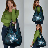 New Zealand Matariki Waita Grocery Bag Maori Moko Dark Blue Galaxy