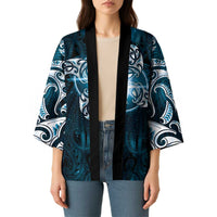 New Zealand Matariki Waita Kimono Maori Moko Dark Blue Galaxy