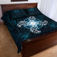 New Zealand Matariki Waita Quilt Bed Set Maori Moko Dark Blue Galaxy