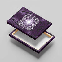 New Zealand Matariki Waipunarangi Canvas Wall Art Maori Moko Purple Galaxy