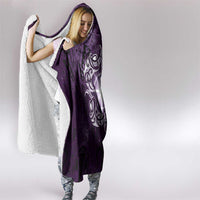 New Zealand Matariki Waipunarangi Hooded Blanket Maori Moko Purple Galaxy
